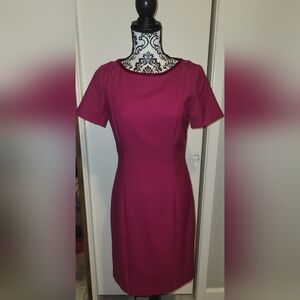 Elie Tahari Jonas Wool‎ Pink Sheath Dress sz 4